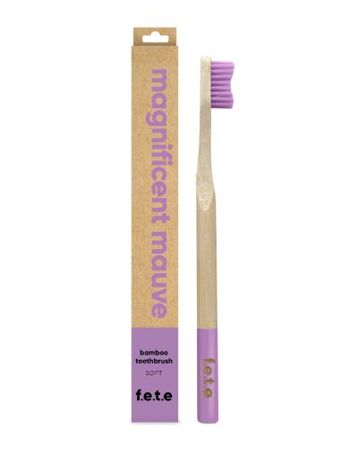 Bamboo Toothbrush, Magnificent Mauve
