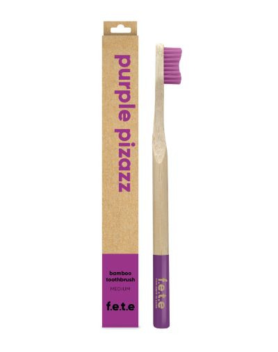 Bamboo Toothbrush, Purple Pizazz