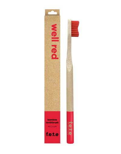 Bamboo Toothbrush, Well Red