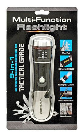 Multi-Function Tactical Grade COB LED Flashlight with Multi-Tool