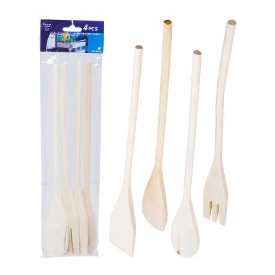 4 Piece Wooden Kitchen Tool Set