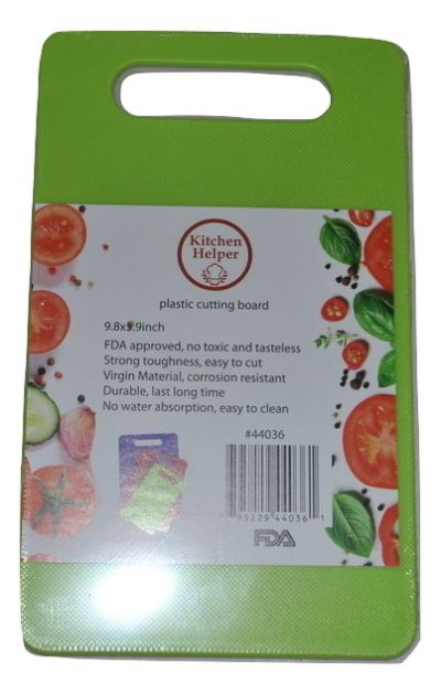 Assorted Plastic Cutting Board 9.8 x 5.9"