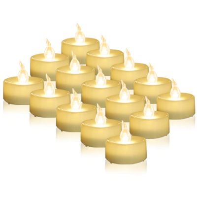 Beichi  LED Tea Lights, Set of 24 Flameless Fake Realistic Tea Lights