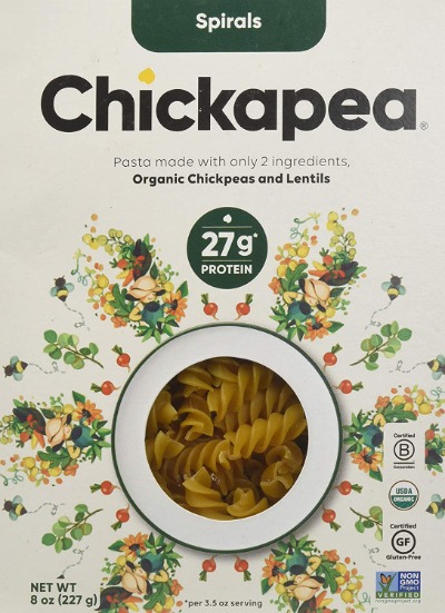 Organic Chickpea Pasta, Spirals