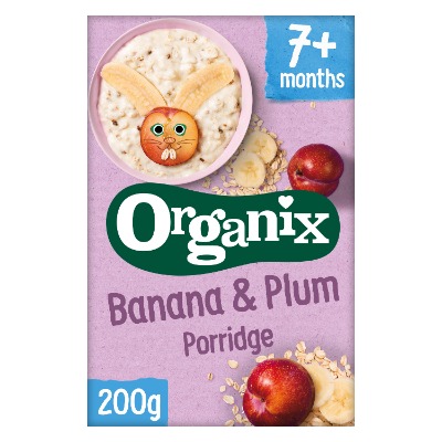 Organix Banana & Plum Organic Porridge 7 Months+