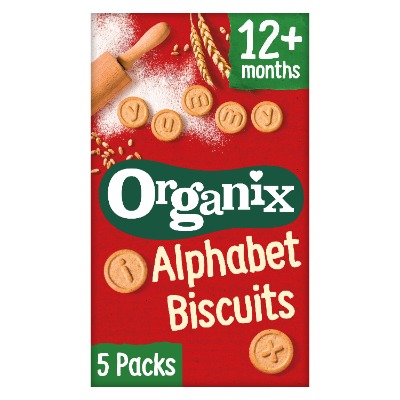 Organix Alphabet Toddler Snack Biscuits 12 Months+