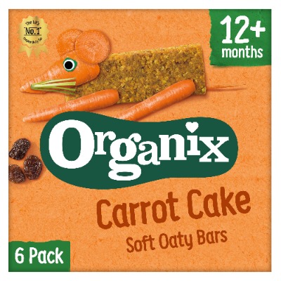 Organix Carrot Cake Organic Soft Oaty Bars Multipack 12 Months+