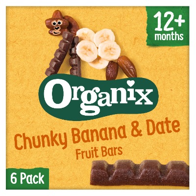 Organix Banana & Date Organic Fruit Snack Bars Multipack 12 Months+