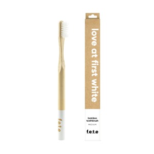Bamboo Toothbrush, Love At First White 