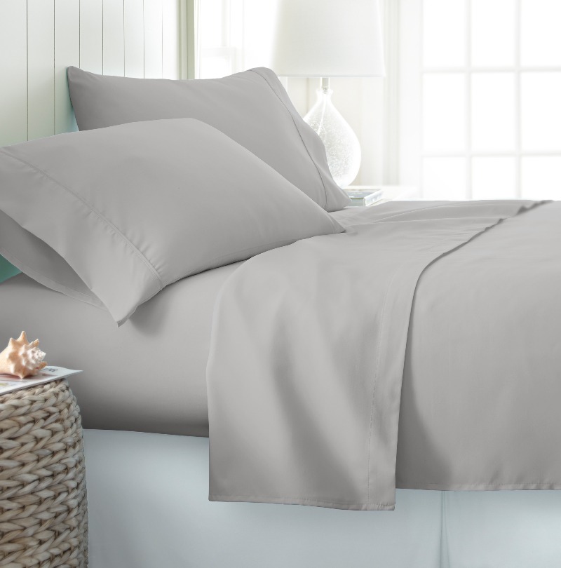 Ultra Soft 4 Piece Solid King Bed Sheet Set