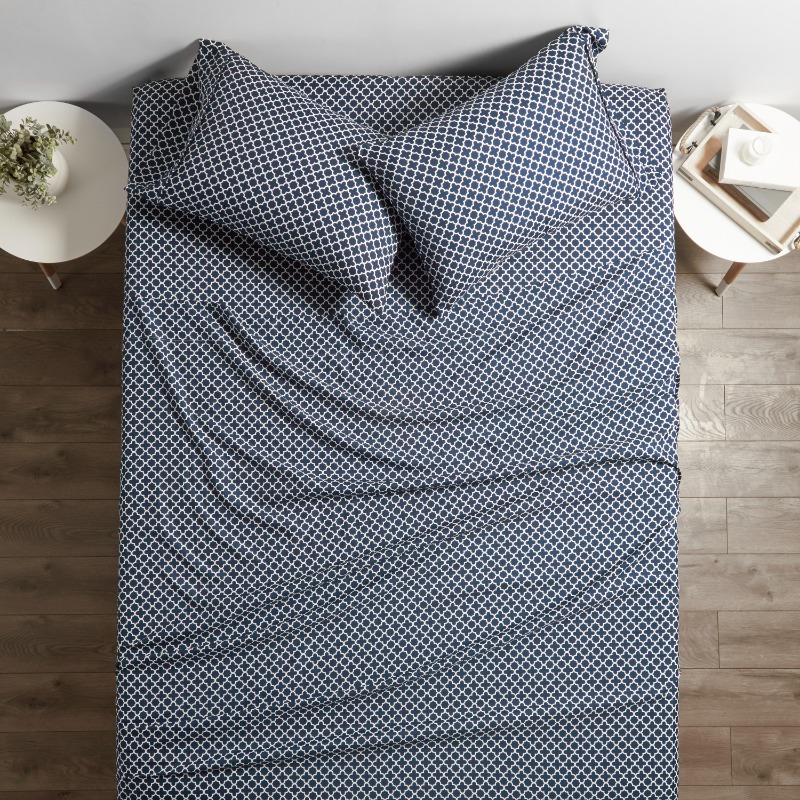 Ultra Soft Quatrefoil 4 Piece Queen Bed Sheet Set