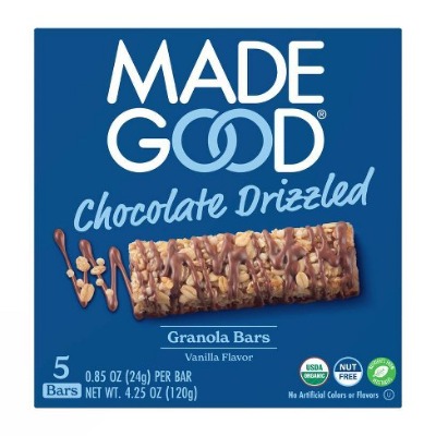 Chocolate Drizzled Granola Bars
