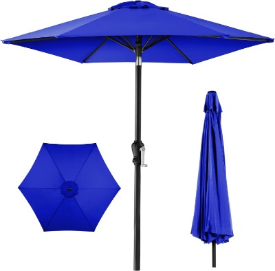 Resort Blue Outdoor Market Umbrella 
