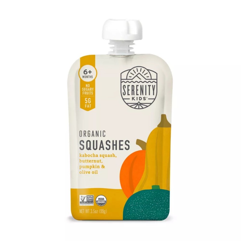 Organic Squashes With Organic Olive Oil Baby Food Pouch