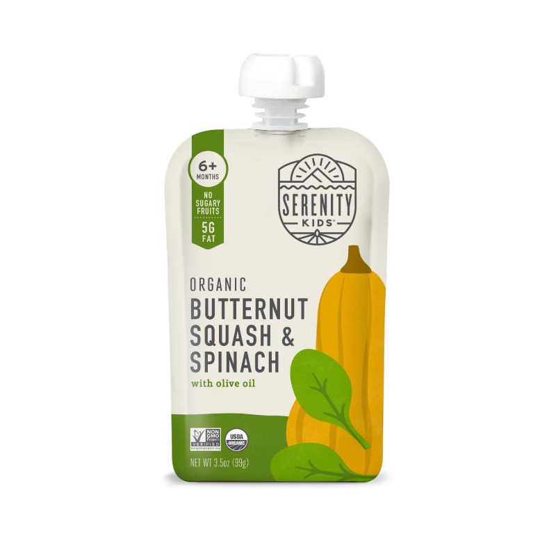 Organic Butternut Squash and Spinach Baby Food Pouch