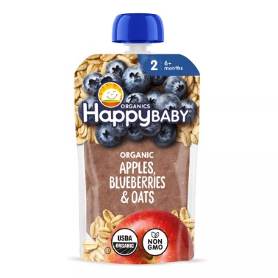 Happy Family Clearly Crafted Apples Blueberries & Oats Baby Meals