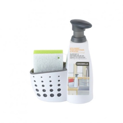 Sink Sider Kitchen Soap Pump and Sponge Caddy