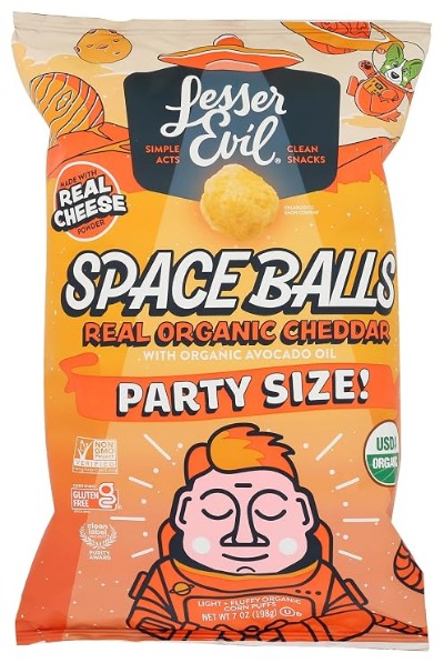 Organic Real Cheddar Space Ball Puffs 